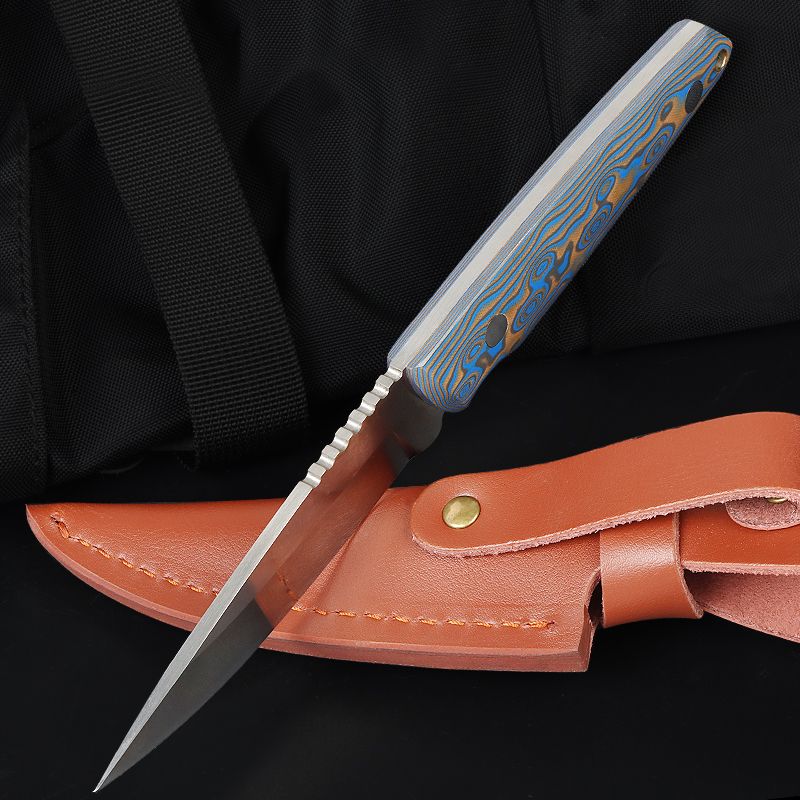 Freewolf Colorful G10 Handle Full Tang Pointed Fixed Blade Straight Knife UD408799